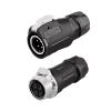 4-pin M16 size power connector cable to cable outdoor waterproof IP67 view 1