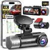 4K+2K+2K 3 Channel Dash Cam Front and Rear, 128GB Card Included, Dash Camera for Cars 5.8G/2.4G Dual Wifi, Built-in GPS, Night Vision, WDR, 170Wide Angle, G-Sensor Emergency Lock, 24H Parking Monitor view 1