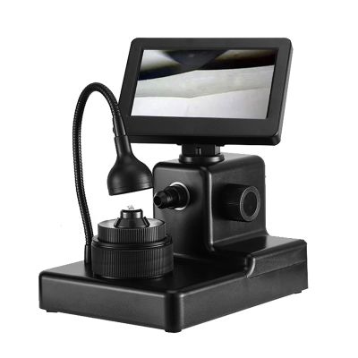1000X Digital Microscope, with Flip HD Screen, Three-Axis Fine Focus Microscope Digital, Flexible LED Light and All-in-One Design for Diamond Girdle Code Inspection