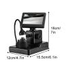 1000X Digital Microscope, with Flip HD Screen, Three-Axis Fine Focus Microscope Digital, Flexible LED Light and All-in-One Design for Diamond Girdle Code Inspection view 2