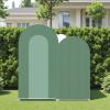 2Pcs Green Stripe Ripples Arch Backdrop Covers, 2D Printed Spandex Fabric Backdrops with Faux Embossed Effect for Wedding, Baby Shower, Birthday Party Decorations (Set of 6ft,5ft) view 2