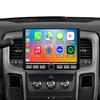 4G Network Radio for Dodge RAM 2013 2014 2015 2016 2017 2018 Upgrade,Carbon Fiber Style,QLED Touch Screen Stereo Replacement,Wireless carplay Android auto view 2