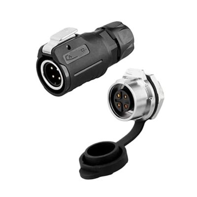 4 pin M16 size power connector male and female socket waterproof IP67