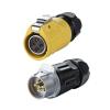 4 pin power connector cable to cable with socket waterproof IP67 view 1