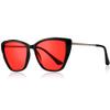 AVDLAB Blue Light Blocking Glasses Cat Eye Red Tinted Computer Gaming Eyeglasses UV Ray Filter Easier Sleep and Migraine Relief Women AB3304 (Black Frame Red Lens) view 1