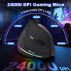 TRELC Wireless Gaming Mouse with 5 D Rocker, 24000 DPI/11 Programmable Buttons, Ergonomic Mouse for 2 Devices Connection (BT+2.4GHz), Vertical Rechargeable Mice for PC/Laptop/E-Sports/Gamer (Black) view 2