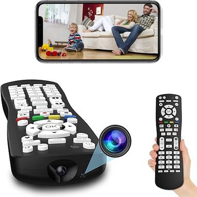 Live Party HD 1080P Hidden Camera TV Remote Spy Camera 2 in 1 Use WiFi Cameras with Video and Motion Detection for Indoor Home Security Wireless Nanny Cam