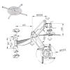 Universal Projector Stand - Pneumatic Wall/Ceiling Mount Adjustable Rotary Telescopic Bracket for Office and Home Theater Heavy-Duty Projector Shelf Hanger view 2