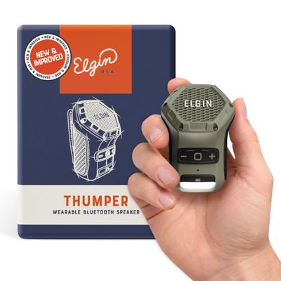 Elgin Thumper Mini Wearable Bluetooth Speaker, Water-Resistant