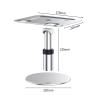 FENOKD Projector Bracket Projector Table Top Support Household Bed Head Elevating Adjustable Tray Bedroom Projector Mobile Telescopic Universal Bracket Projector Stand (Grey ),Grey view 2