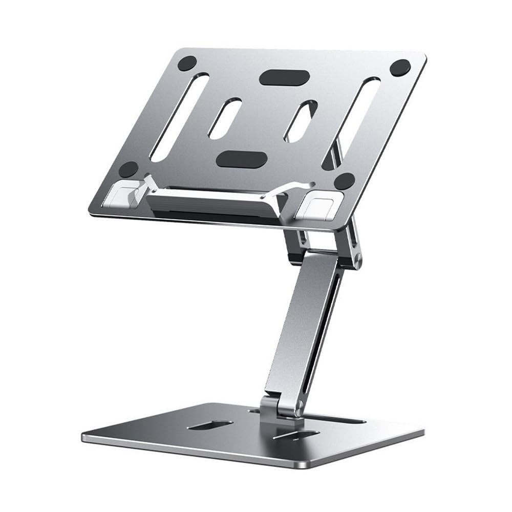 liuzhiwan Laptop Stand, Laptop Stand for Desk, Height/Angle Adjustable Aluminum Notebook Foldable Bracket(Silver)