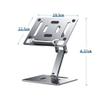 liuzhiwan Laptop Stand, Laptop Stand for Desk, Height/Angle Adjustable Aluminum Notebook Foldable Bracket(Silver) view 2