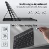 GYSYZJDH Keyboard Case for iPad 11th (A16, 2025) and iPad 10th Generation 10.9 inch (2022), Slim Folio Cover with Detachable Bluetooth Keyboard & Kickstand, Protective Ghosts Flying Design view 3