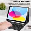 GYSYZJDH Keyboard Case for iPad 11th (A16, 2025) and iPad 10th Generation 10.9 inch (2022), Slim Folio Cover with Detachable Bluetooth Keyboard & Kickstand, Protective Ghosts Flying Design view 4
