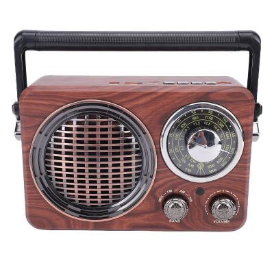 Zunate Portable Retro Radio, FM AM SW MP3 Player with Bluetooth USB Playback Memory Card Support Rechargeable, Outdoor Broadcast Radio with Telescopic Antenna