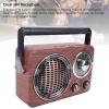 Zunate Portable Retro Radio, FM AM SW MP3 Player with Bluetooth USB Playback Memory Card Support Rechargeable, Outdoor Broadcast Radio with Telescopic Antenna view 4