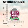 (3Pcs) Jelly of The Month Club Sticker Funny Quotes Vinyl Sticker, Waterproof Die-Cut Decal for Water Bottle, Laptop, Hard Hat, Helmet, Car, Phone 3 inches view 3
