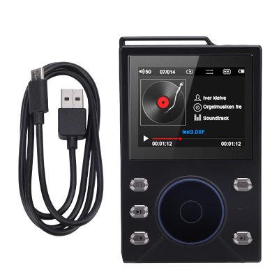 Bewinner HiFi MP3 Player with Bluetooth 5.4, Lossless DSD FLAC Music Player, High Resolution Portable Digital Audio Players with Memory Card, Supports up to 256GB Expansion (64GB Small Memory Card)