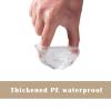 200 Pack Disposable Waterproof Ear Covers for Shower & Hair Dye Clear Plastic Ear Caps with Soft Elastic, One Size for Adults, with Drawstring Storage Pouch for Neat, Travel-Ready Carry view 4