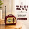Sourcingbay Mini FM Radio, Retro FM Only 88-108 MHz, Auto Scan, Red & Cream view 2