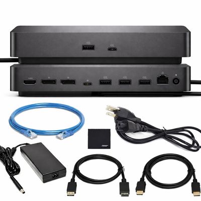 Dell Pro Smart Dock WD25 Bundle with 6 USB Ports, up to 100W Power delivery Includes Display Port Cable + ZoomSpeed HDMI Cable + Ethernet Cable + Cleaning Cloth, Supports Up to 4 WQHD 60Hz Displays