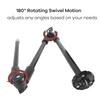 24.8in 3-Section Adjustable Friction Power Articulating Magic Arm, Overhead Camera Mount Bracket with 1/4" Screw, 3/8" Thread Hole and 5/8 Stud for Camera, LCD Monitor/LED Lights view 4