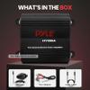 Pyle 2-Channel Marine Amplifier, 400W Waterproof Amplifier for Boat Stereo Systems, Compact Marine Audio Amplifier with Wired Volume Control, RCA/AUX/MP3 Input, Weatherproof Design for Outdoor Use view 2