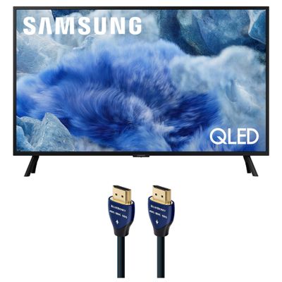 Samsung QN32Q8FAAFXZA 32 Inch Class QLED Q8F 4K Vision AI Smart TV with an AudioQuest Blueberry 2.25M 18G 4K-8K HDMI Digital Cable (2025)