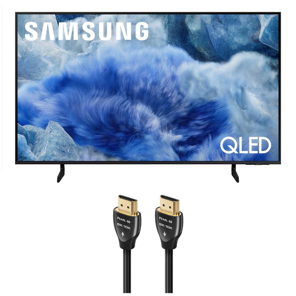 Samsung QN43Q8FAAFXZA 43 Inch Class QLED Q8F 4K Vision AI Smart TV with an AudioQuest Pearl 1.5M 48G 8K-10K HDMI Digital Cable (2025)
