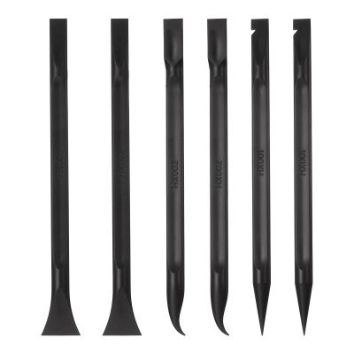 PATIKIL Spudger Pry Tool, 6Pcs Antistatic Carbon Fiber Safe Dual Ends Opening Pry Repair Tools Kit for Smart Mobile Phone Tablet Laptop PC Game Machine Electronics Devices, Black