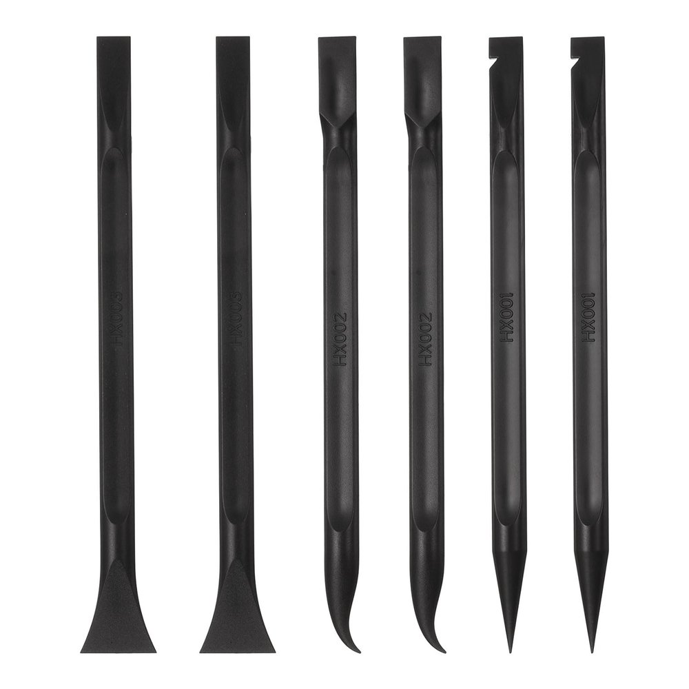 PATIKIL Spudger Pry Tool, 6Pcs Antistatic Carbon Fiber Safe Dual Ends Opening Pry Repair Tools Kit for Smart Mobile Phone Tablet Laptop PC Game Machine Electronics Devices, Black
