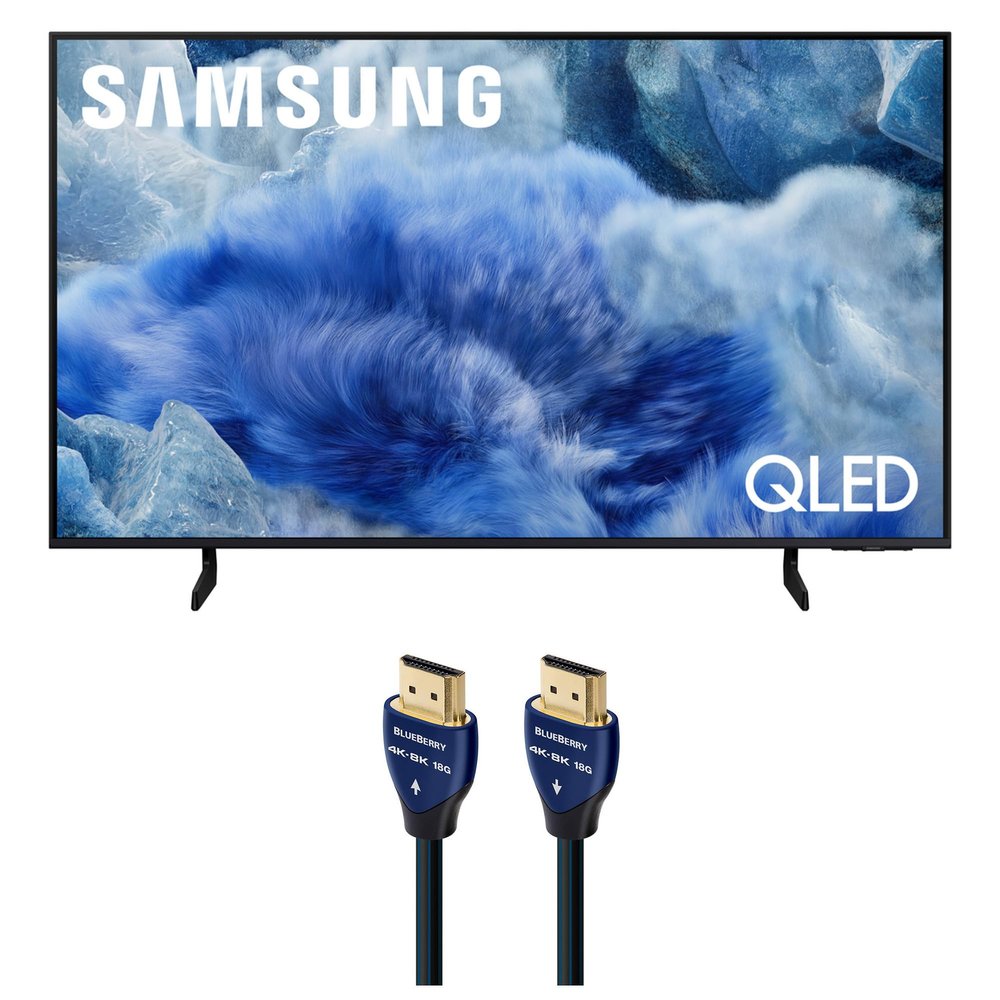 Samsung QN43Q8FAAFXZA 43 Inch Class QLED Q8F 4K Vision AI Smart TV with an AudioQuest Blueberry 1.5M 18G 4K-8K HDMI Digital Cable (2025)