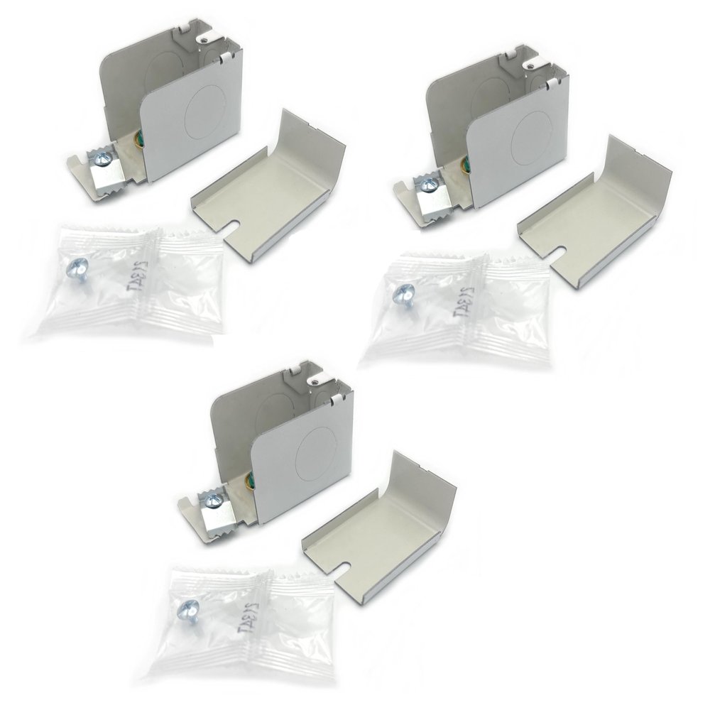 Metal Magery Replacement for Wiremold Plugmold WH2010A2 Entrance End Fitting - WM 2000White - 3 Pack
