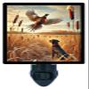 Hunters Gaze Night Light Pheasant Hunting Design, Fully Enclosed, Rotating Plug, Glass Front, 4 Watt Bulb view 1