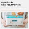 LAISANIM Portable Bluetooth Desktop CD Player, Fashionable Water Ripple Design with 5 Ambient Lights, HD Sound Supports CD, MP3, WAV, WMA Sound Formats, Gift for Women Students view 2