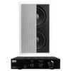 in-Wall Subwoofer and Amplifier Bundle - IWS88 Dual 8" in-Wall 350W Subwoofer with 200W Class D Subwoofer Amplifier for Surround Sound & Home Audio view 1