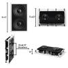 in-Wall Subwoofer and Amplifier Bundle - IWS88 Dual 8" in-Wall 350W Subwoofer with 200W Class D Subwoofer Amplifier for Surround Sound & Home Audio view 3