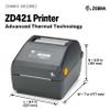 ZD4A043-D01E00EZ - Zebra ZD421 Direct Thermal Printer, 300 DPI, USB,Ethernet, Bluetooth view 2