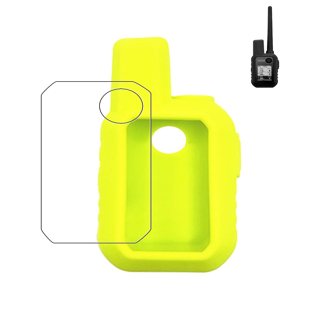 Case for Garmin Alpha 10 Handheld, FJIASTB Soft Silicone Shockproof Cover with Screen Protector (Light Green)