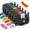 18mm Label Maker Tape Replacement for Brother P Touch Label Tape TZe TZ 18mm 0.7 Laminated, Compatible with PT-D410 D400 D460BT D600, White/Berry Pink/Orange/Blue/Yellow/Green, 3/4" x 26.2', 6-Pack view 1