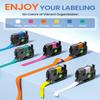 18mm Label Maker Tape Replacement for Brother P Touch Label Tape TZe TZ 18mm 0.7 Laminated, Compatible with PT-D410 D400 D460BT D600, White/Berry Pink/Orange/Blue/Yellow/Green, 3/4" x 26.2', 6-Pack view 2
