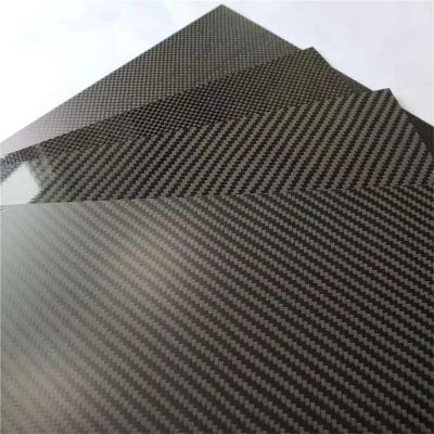 250x400mm Full 3K Carbon Fiber Plate Sheet High Strength Carbon Board Panel Thickness 0.5mm 1.0mm 1.5mm 2mm 2.5mm 3mm 4mm 5mm(1.0mm Plain Glossy)