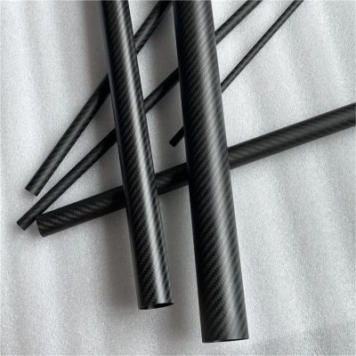 2pcs Length 500mm Carbon Fiber Tube high Composite Hardness Material 3K Twill Matte for Plant Protection Aircraft(2pcs 16x14x500mm)