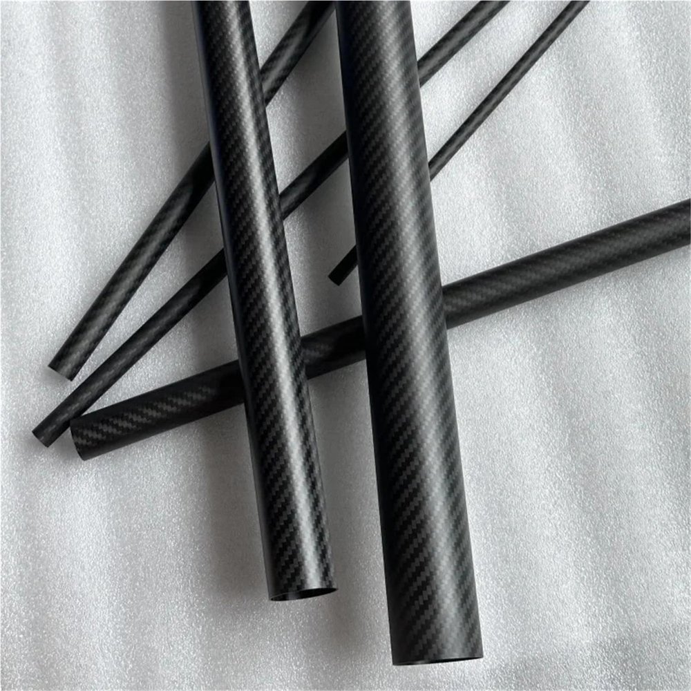 2pcs Length 500mm Carbon Fiber Tube high Composite Hardness Material 3K Twill Matte for Plant Protection Aircraft(2pcs 16x14x500mm)