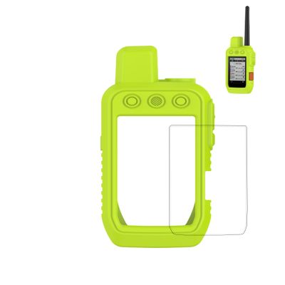 Case for Garmin Alpha 200/Alpha 300 Dog Tracking, WUNIAK Soft Silicone Protective Portable Scratch Shock Resistant Shell Case with Screen Protector for Garmin Alpha 200/Alpha 300Fluorescent Green