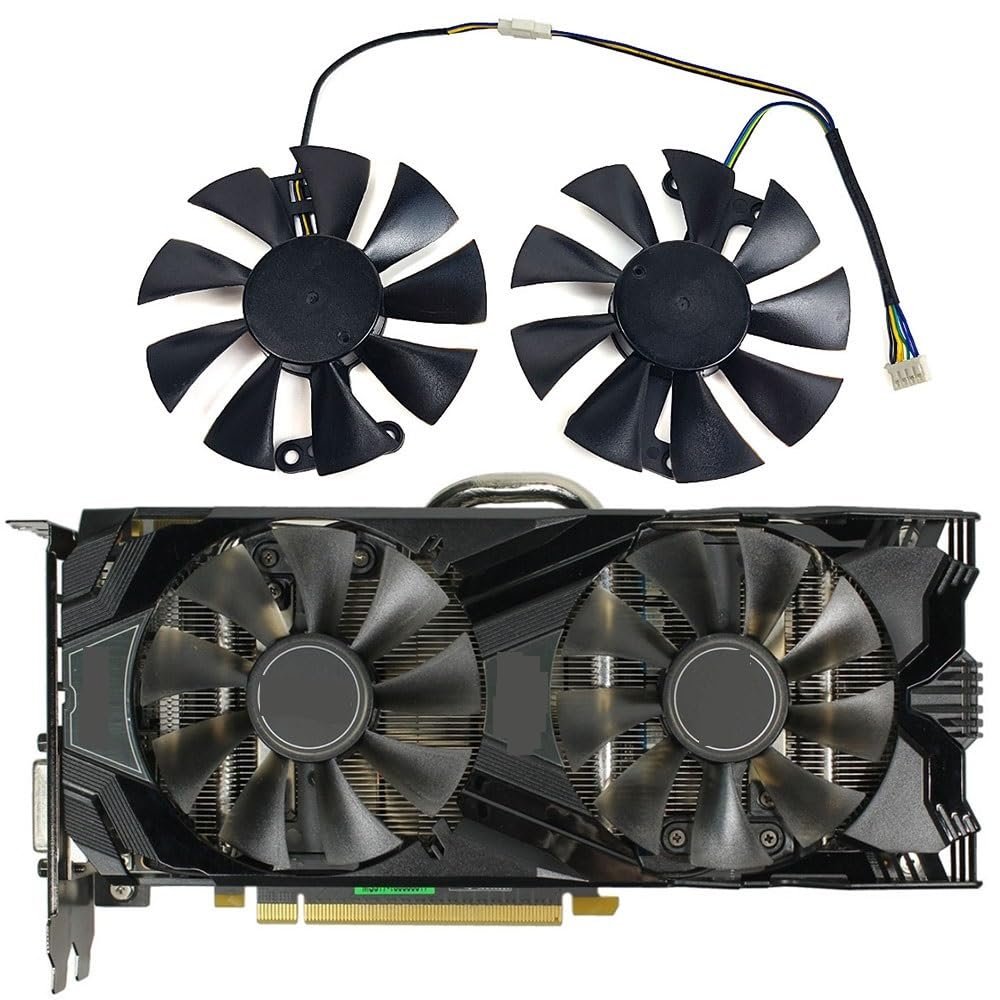 1SET 85MM GA91S2H KFA2 GTX 9601060 EXOC GPU Fanfor Galax for GeForce 9509601060 Graphics Card Cooling Fan