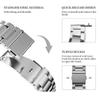 FitTurn 20MM Bands Compatible with MorePro AIR 2/for iTouch Air 3 40MM/for iTouch/for iTech Fusion 2/2S/2R Smartwatch, Replacement Metal Bracelet Premium Solid Stainless Steel Watch Band Strap Wristbands (Black,Silver) view 3