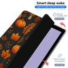 AdorableWhimsy Fall Leaves Pumpkin Mushroom Case for iPad 9th/7th/8th Generation(2021/2020/2019 10.2 Inch) Autumn Halloween Design Foldable Black Leather Case Soft Cover with Pencil Holder view 2