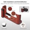 Agaterod Z fc Handgrip L-Bracket Grip for Nikon Z fc Camera, Featuring a Retro Leather-Style Side Handle. Comes with a 1/4"-20 D-Ring Screw and a Leather case. Lightweight and Comfortable view 2