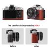 Agaterod Z fc Handgrip L-Bracket Grip for Nikon Z fc Camera, Featuring a Retro Leather-Style Side Handle. Comes with a 1/4"-20 D-Ring Screw and a Leather case. Lightweight and Comfortable view 3
